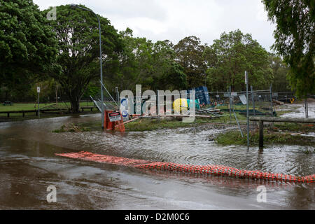 Brisbane, Australien. 28. Januar 2013. Fotos von Brisbane City in der Nachmahd des tropischen Ex-Zyklon Oswald Januar 2013.  JONATHAN AYRES / Alamy Live News Stockfoto