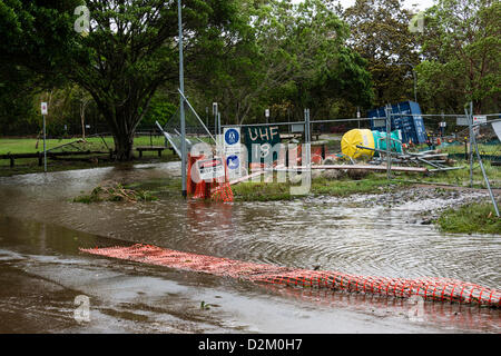 Brisbane, Australien. 28. Januar 2013. Fotos von Brisbane City in der Nachmahd des tropischen Ex-Zyklon Oswald Januar 2013.  JONATHAN AYRES / Alamy Live News Stockfoto