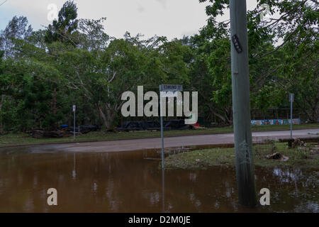 Brisbane, Australien. 28. Januar 2013. Fotos von Brisbane City in der Nachmahd des tropischen Ex-Zyklon Oswald Januar 2013.  JONATHAN AYRES / Alamy Live News Stockfoto