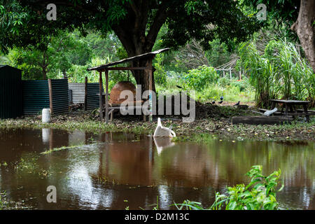 Brisbane, Australien. 28. Januar 2013. Fotos von Brisbane City in der Nachmahd des tropischen Ex-Zyklon Oswald Januar 2013.  JONATHAN AYRES / Alamy Live News Stockfoto