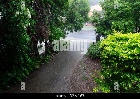 Brisbane, Australien. 28. Januar 2013. Fotos von Brisbane City in der Nachmahd des tropischen Ex-Zyklon Oswald Januar 2013.  JONATHAN AYRES / Alamy Live News Stockfoto