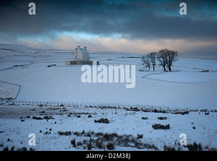 Corgraff Burg, Strathdon, Aberdeenshire. Grampian Region. Schottland im Winter Schnee.  SCO 8920 Stockfoto