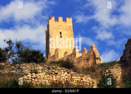 Altes Schloss des Templerordens in Alcala de Xivert, Spanien. Stockfoto