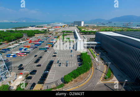 Parkplatz in der Stadt Stockfoto