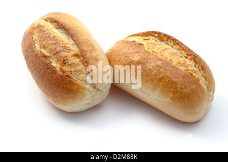 Mini Brot isolierten auf weißen Hintergrund Stockfoto