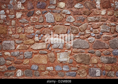Alten Grunge Stein braun Wand - Hintergrund. Stockfoto