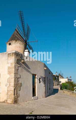 Windmühle, Santa Catalina Viertel, Palma, Mallorca, Balearen, Spanien Stockfoto