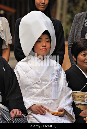 Die Hochzeitsgesellschaft in einer traditionellen japanischen Ehe im Zentrum von Tokio, Japan Stockfoto