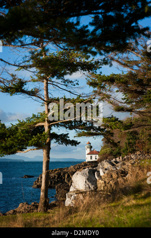 Lime Kiln Point ist ein 36 Hektar großen Tagesnutzung Park auf der westlichen Seite der San Juan Insel gesetzt. Einer der besten Orte, um Wale zu beobachten. Stockfoto