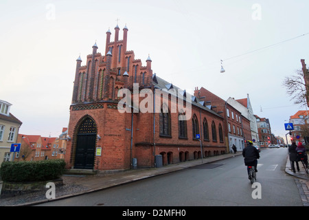 Alte gotische Gebäude im Stadtzentrum von Randers, Dänemark Stockfoto