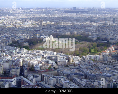 Jardin du Luxembourg, gesehen vom Tour Montparnasse Stockfoto