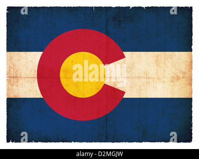 Flagge der US-Staat Colorado im Grunge-Stil erstellt Stockfoto