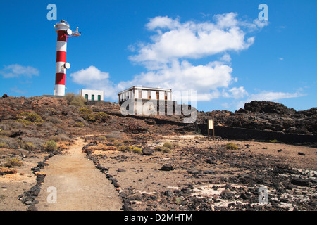 Leuchtturm von Rasca im Süden der Insel Teneriffa (Spanien) Stockfoto