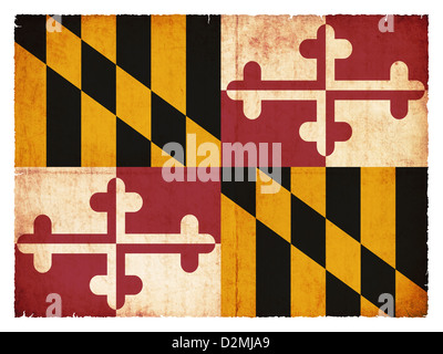 Flagge der US-Staat Maryland im Grunge-Stil erstellt Stockfoto