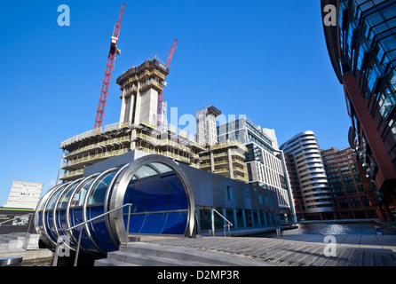 Bau eines Gebäudes an der Paddington Basin, London, England, UK Stockfoto