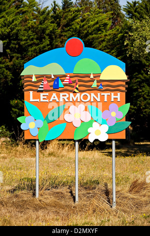 Learmonth Australien / ein buntesten Zeichen zur Förderung der Stadt Learmonth in Victoria Australien. Stockfoto