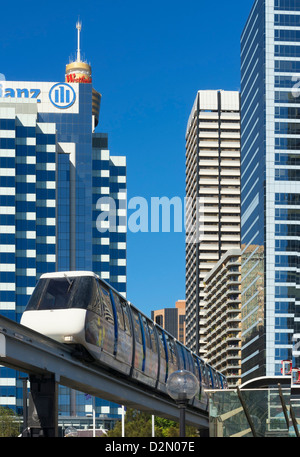 Einschienenbahn durch Stadt, Sydney, New South Wales, Australien, Pazifik Stockfoto