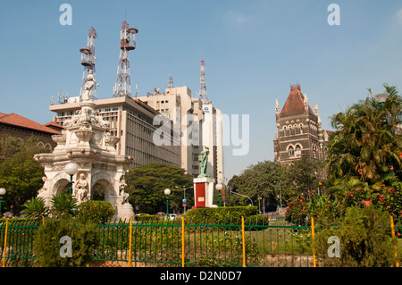 Fort Mumbai (Bombay) Indien Flora Fountain Mahatma Gandhi - MG Road Fort Stockfoto