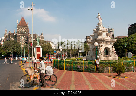 Fort Mumbai (Bombay) Indien Flora Fountain Mahatma Gandhi - MG Road Fort Stockfoto