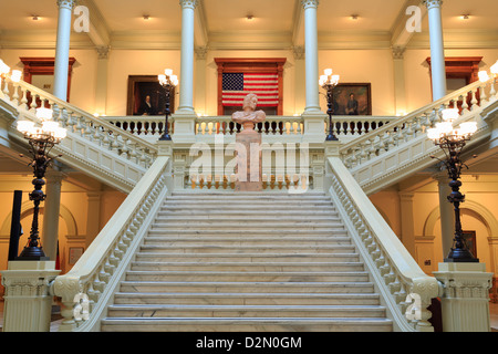 Nord-Atrium in Georgia State Capitol, Atlanta, Georgia, Vereinigte Staaten von Amerika, Nordamerika Stockfoto