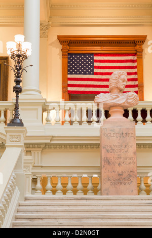 Nord-Atrium in Georgia State Capitol, Atlanta, Georgia, Vereinigte Staaten von Amerika, Nordamerika Stockfoto