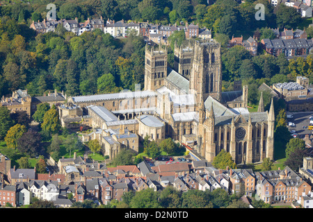 Luftbild der Kathedrale von Durham Stockfoto