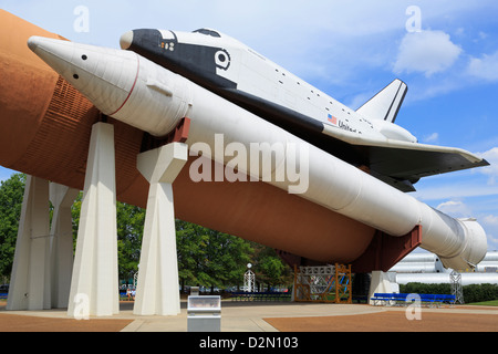 Space Shuttle in den Vereinigten Staaten Space and Rocket Center, Huntsville, Alabama, Vereinigte Staaten von Amerika, Nordamerika Stockfoto