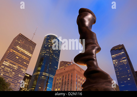 In Köpfe Skulptur von Tony Cragg, Hobby Center For The Performing Arts, Houston, Texas, Vereinigte Staaten von Amerika, Nordamerika Stockfoto