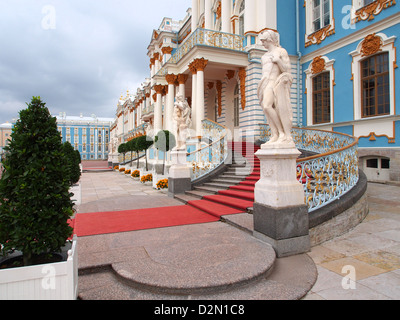 Westend, Katharinenpalast, Tsarskoye Selo (Puschkin), in der Nähe von St. Petersburg, Russland, Europa Stockfoto