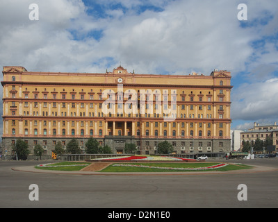 Die berüchtigten ehemaligen Hauptsitz des KGB auf Lubjanka-Platz, Moskau, Russland, Europa Stockfoto