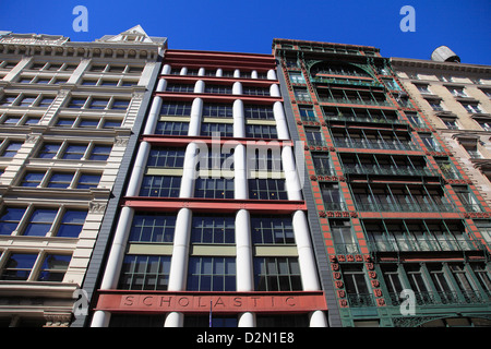 Historische Loft Architektur, Soho, Manhattan, New York City, Vereinigte Staaten von Amerika, Nordamerika Stockfoto