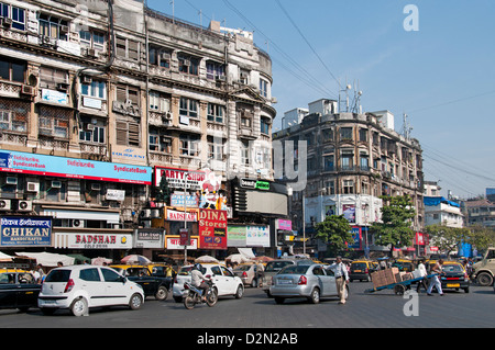 Sheikh Memon Street (Zavari Basar) Mumbai (Bombay) Indien in der Nähe von Crawford Market Stockfoto