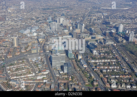 Luftaufnahme von Croydon Stadtzentrum Stockfoto