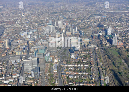 Luftaufnahme von Croydon Stadtzentrum Stockfoto