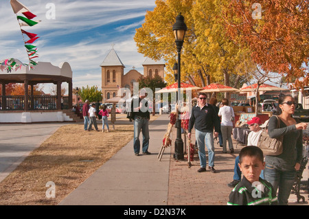 Straßenfest im Mesilla Plaza in Stadt von Mesilla in der Nähe von Las Cruces, New Mexico, USA Stockfoto