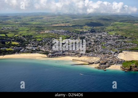 Luftaufnahme von St. Ives Cornwall Stockfoto