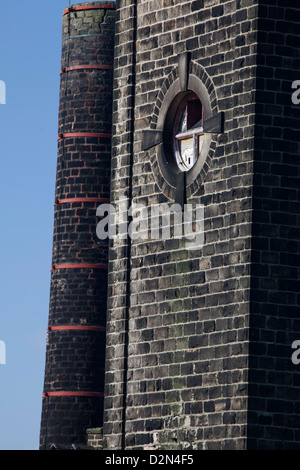 Saddleworth - Mauerwerk in Gebäuden Stockfoto