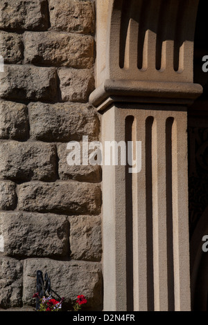 Saddleworth - Mauerwerk in Gebäuden viktorianischen Mauerwerk in bürgerlichen Gebäude im Delph Stockfoto