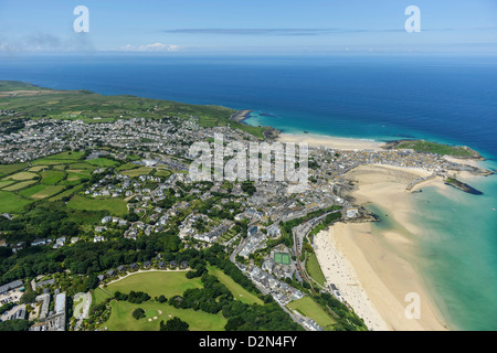 Luftaufnahme von St. Ives Cornwall Stockfoto