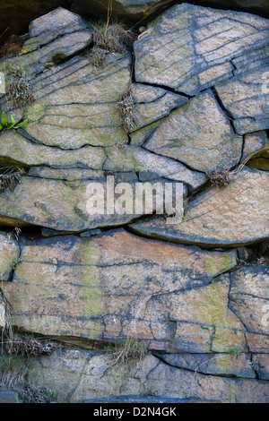 Peninne Gritstone in den Hügeln rund um Saddleworth Stockfoto