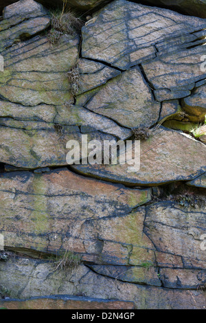 Peninne Gritstone in den Hügeln rund um Saddleworth Stockfoto