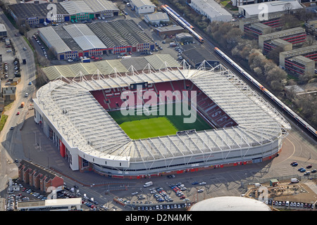 Luftaufnahme von Southampton Fußball-Stadion Stockfoto