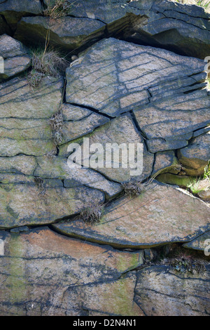 Peninne Gritstone in den Hügeln rund um Saddleworth Stockfoto