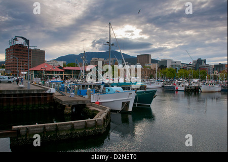 Das Hafengebiet von Hobart, Tasmanien, Australien, Pazifik Stockfoto