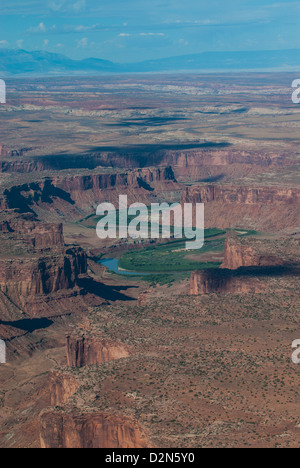 Luftaufnahme, Canyonlands National Park, Utah, Vereinigte Staaten von Amerika, Nordamerika Stockfoto