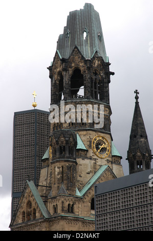 Deutschland. Berlin. Kaiser-Wilhelm-Gedächtniskirche. 1891-1895. (1841-1924) von Franz Heinrich Schwechten erbaut. Stockfoto