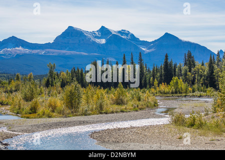 Bauch-Fluss entlang der Chief Mountain Internatiional Autobahn in den Rocky Mountains in Alberta, Kanada Stockfoto