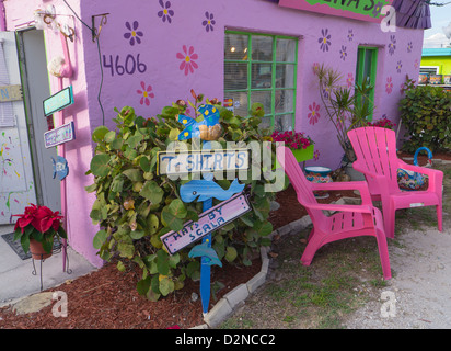 Bunte Shop auf Pine Island Road in Matlacha Florida Stockfoto