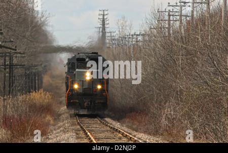 Güterzug in Quebec - Kanada Stockfoto