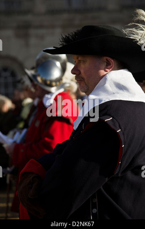 Englischer Bürgerkrieg Gesellschaft Parade Stockfoto